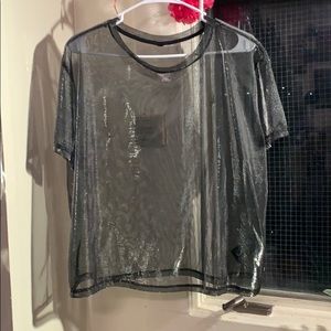 Mesh Iridescent H&M Top